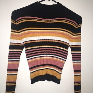 knitted striped long sleeve